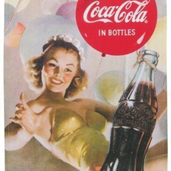 Now Designs Other - Tea Towel COKE PINUP GIRL Print NWT